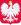 godło Polski - biały orzeł w koronie na czerwonym tle