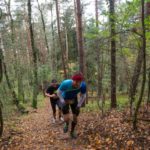 biegacze w lesie