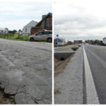 zdjęcie rozbudowa drogi przed i po