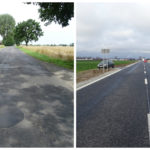 zdjęcie rozbudowa drogi przed i po