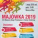 Plakat Majówki 2019, Dystanse XIV Majowe Biegi Przełajowe i festyn Rodzinny, 1 maja 2019, Borowo Młyn, godz.15:00