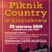 Plakat Piknik Country w Krzyszkowie, 29.06.2019r., godz. 16:00