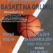 Plakat zajęć koszykówki na Oriku 22 i 26 sierpnia 2019 w Czerwonaku