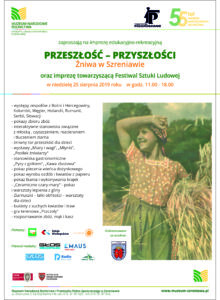 Plakat na żniwa w Szreniawie na 25 sierpnia 2019