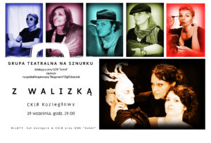 Plakat na spektakl teatralny w Koziegłowach na 19 września 2019