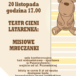 Plakat spotkania z teatrem dla dzieci na 20 listopada 2019 w Puszczykowie