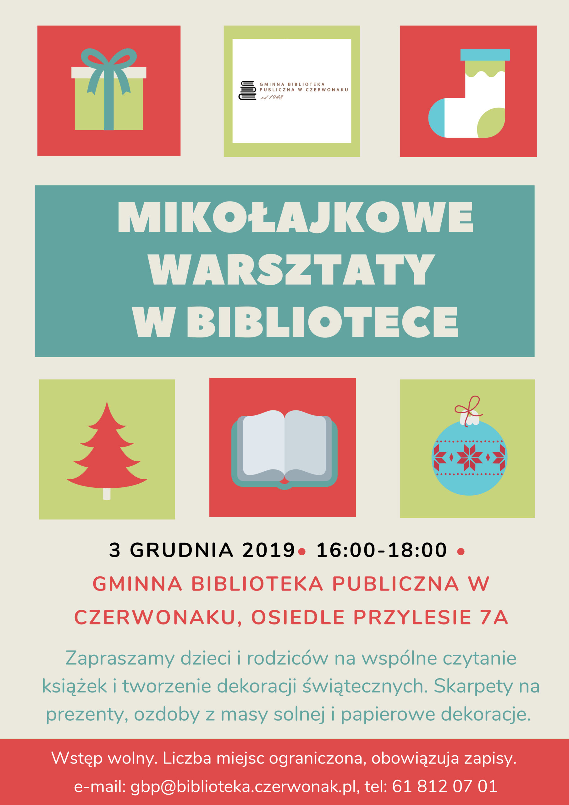 Mikołajkowe warsztaty w bibliotece