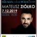plakat koncertu gwiazdkowego Mateusza Ziółko 7 grudnia 2019 godz. 18