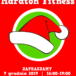 Plakat Mikołajkowy Maraton Fitness 7 grudnia 2019 godz .16-19 w hali sportowej GOKiS w Tulcach