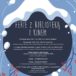 Plakat półkoloni zimowych z biblioteką i kinem 2020 w Buku