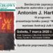 zaproszenie na spotkanie autorskie z goślińskim poetą Antonim Hartmanem 7 marca 2020 godz. 17