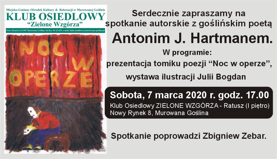 Spotkanie autorskie z goślińskim poetą Antonim J. Hartmanem
