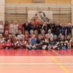 halowe mistrzostwa Wielkopolski w piłce nożnej dziewcząt, zdjęcie grupowe uczestników turnieju
