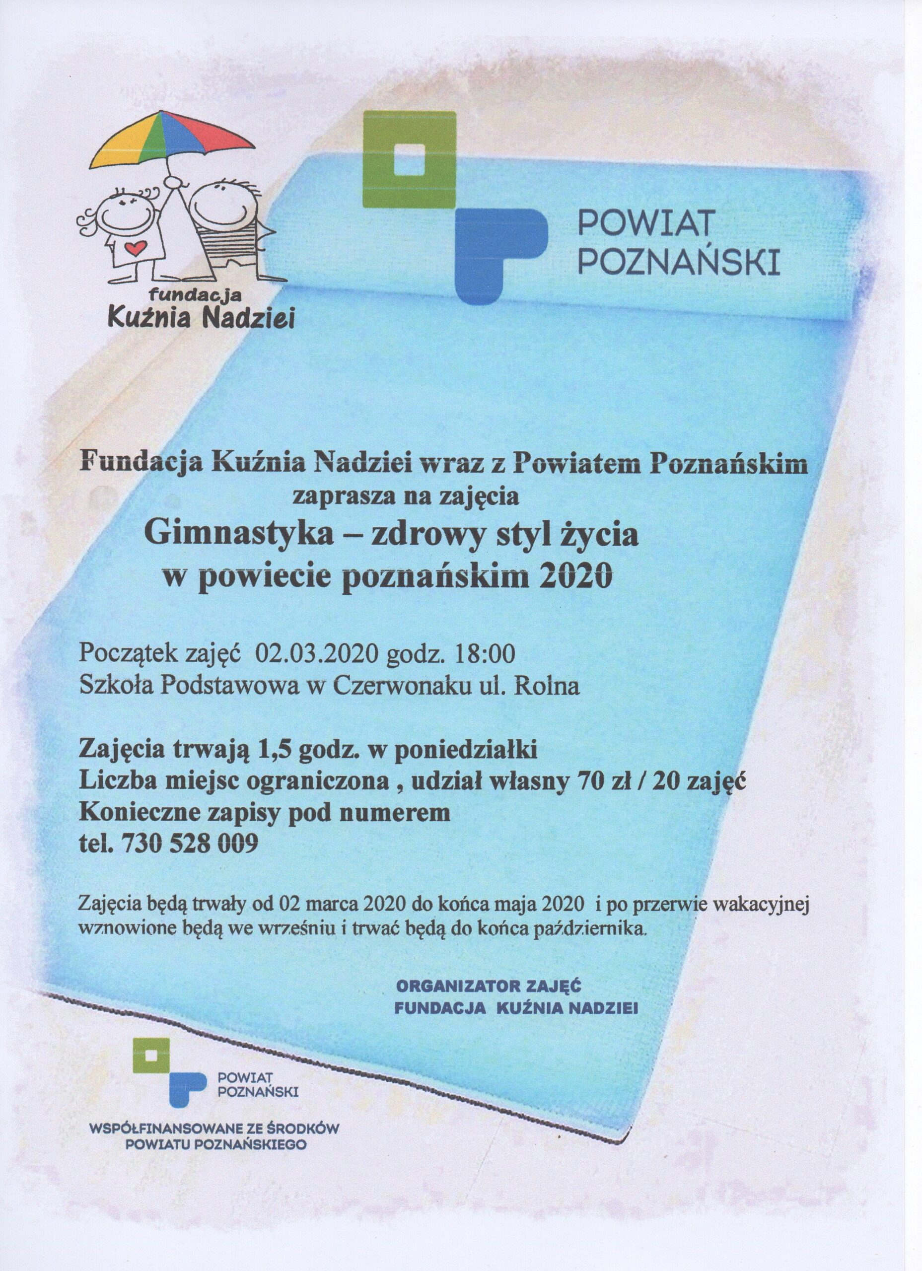 "Gimnastyka - zdrowy styl życia w powiecie poznańskim 2020"