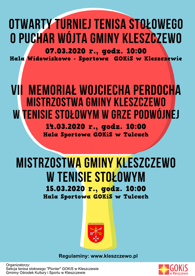 Mistrzostwa Gminy Kleszczewo w Tenisie Stołowym