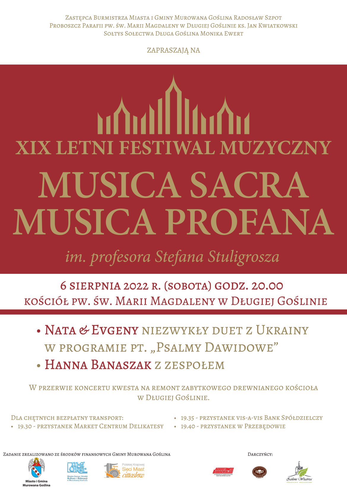 Plakat letniego festiwalu muzycznego w Pobiedziskach