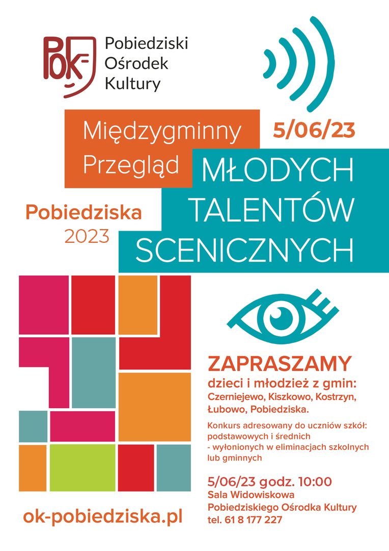 Afisz Międzygminny Przegląd Młodych Talentów Pobiedziska