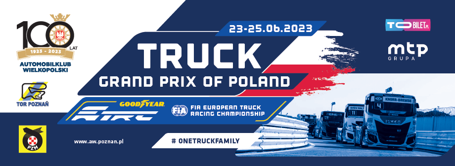 Plakat wyścigów ciężarówek