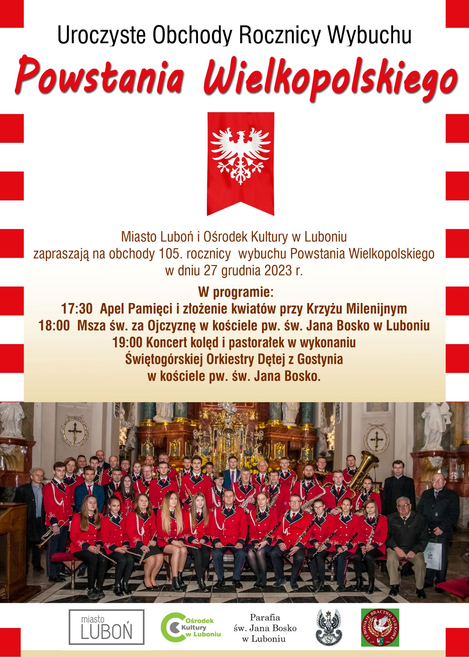 Afisz Obchody Powstania Wielkopolskiego w Luboniu