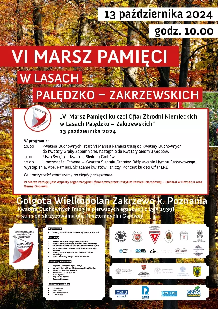 Marsz Pamięci w lasach Palędzko-Zakrzewskich