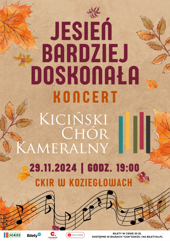 Jesień bardziej doskonała - koncert Kicińskiego Chóru Kameralnego