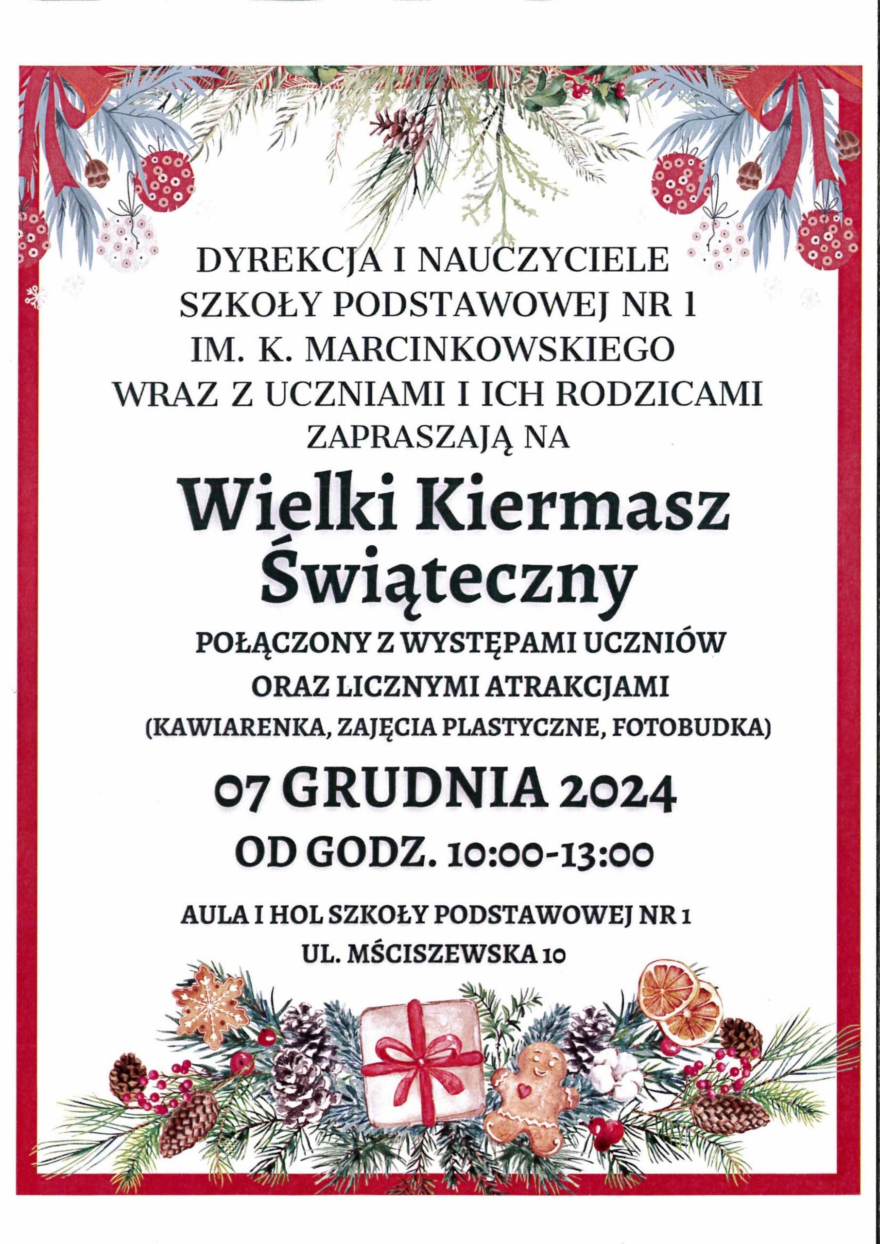 Kiermasz świąteczny w Murowanej Goślinie