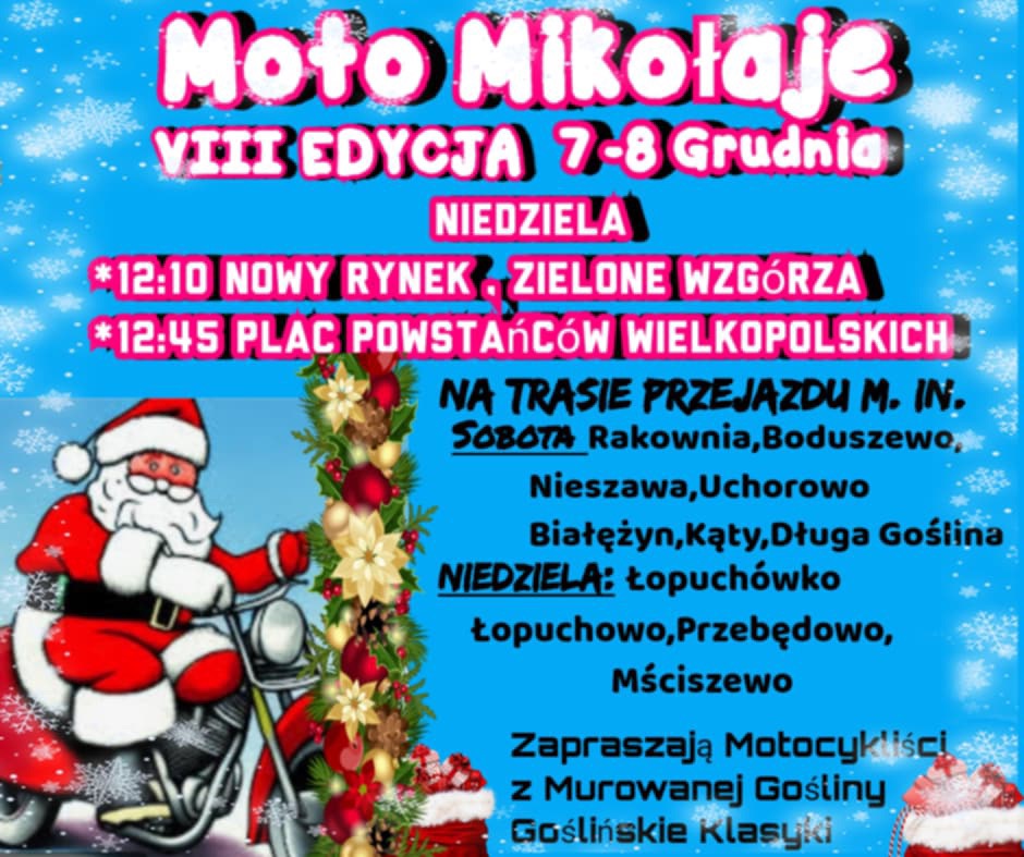 MotoMikołaje w Murowanej Goślinie