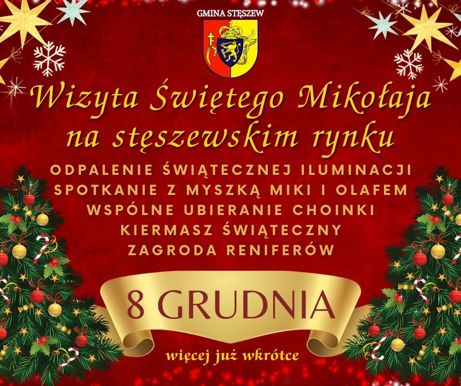 Wizyta Świętego Mikołaja w Stęszewie