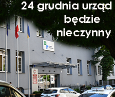 Infografika o nieczynnym urzędzie 24 grudnia