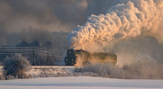 Parowóz w Wirach (fot. Robert Kropacz (fotokonkurs.wielkopolskie.pl) 01