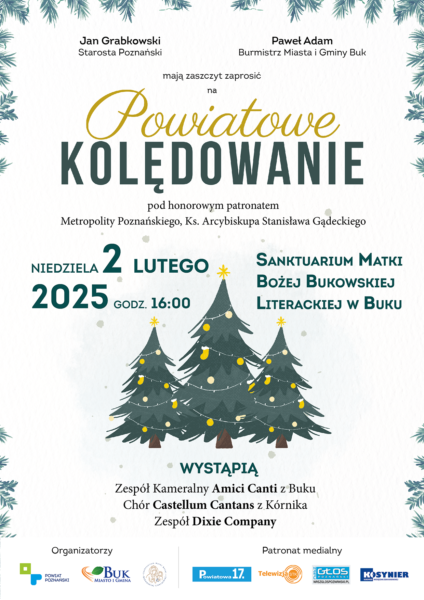 plakat Powiatowe Kolędowanie w Buku