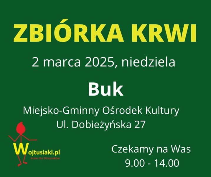 plakat zbiórka krwi