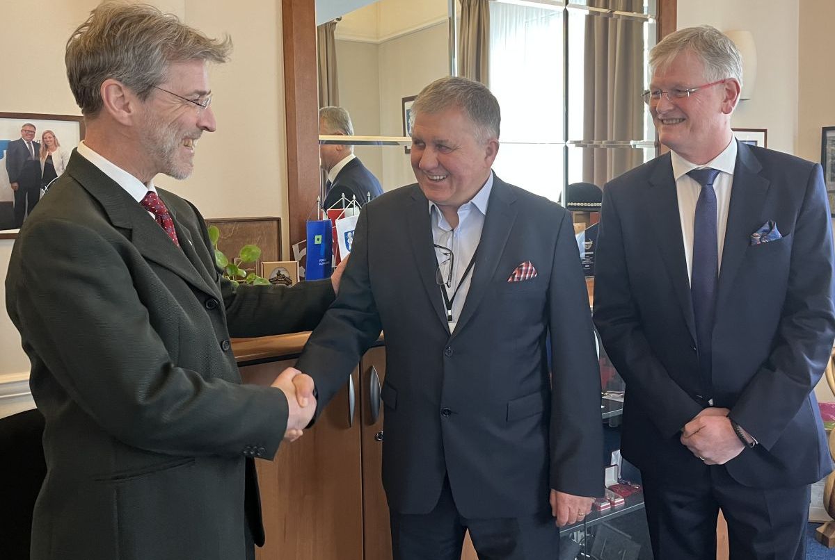 Tomasz Łubiński, wicestarosta poznański, spotkał się z ambasadorem Austrii, Andreasem Stadlerem