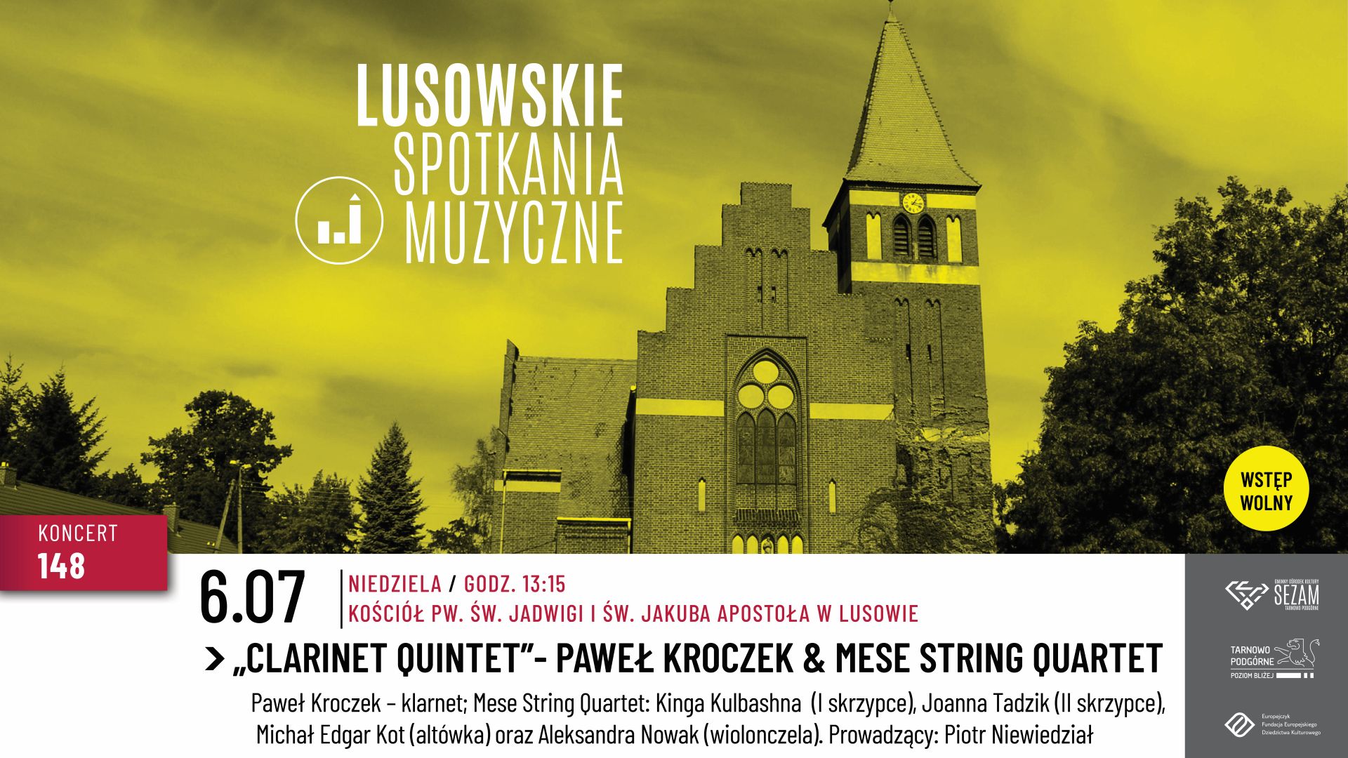 Plakat koncertu w Lusowie
