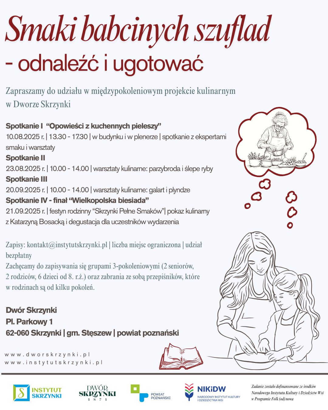 Plakat warsztatów z babcinej kuchni
