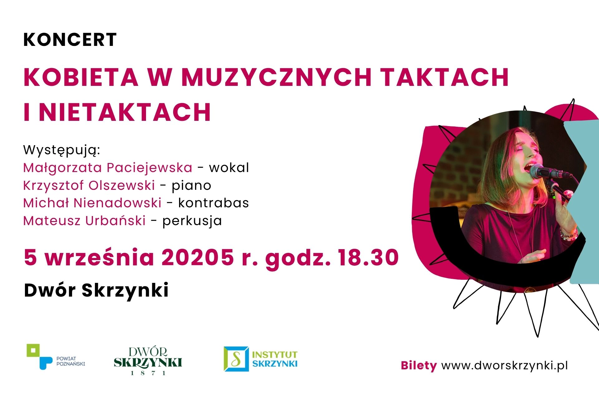 Plakat koncertu w Skrzynkach