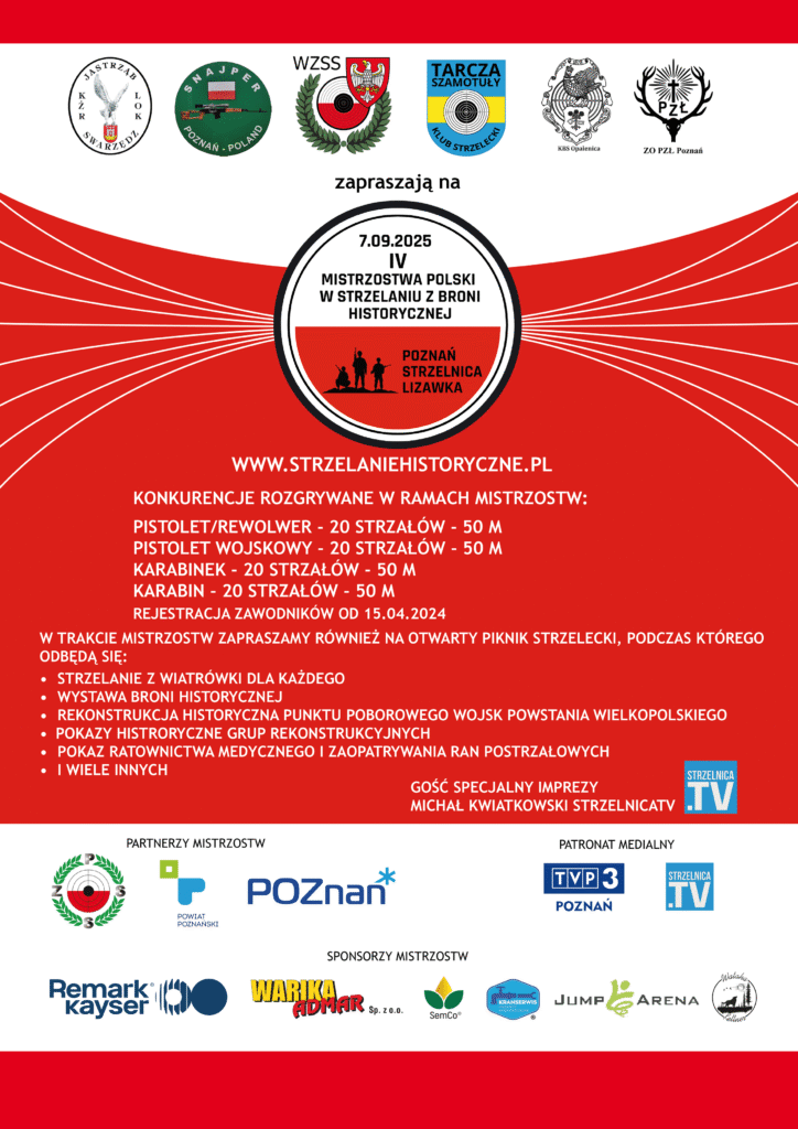 Plakat strzelania z broni historycznej