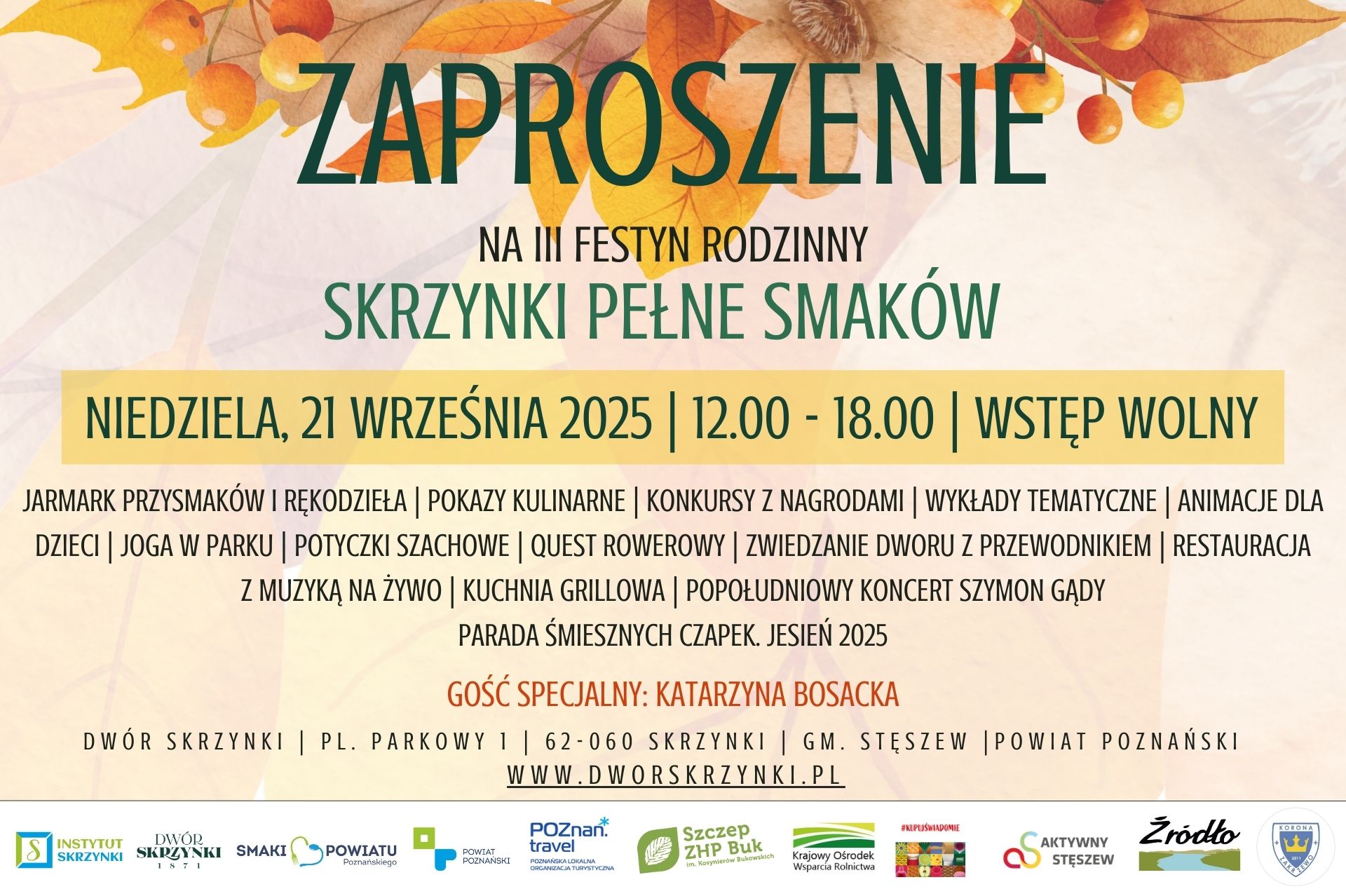 Plakat festynu w Skrzynkach