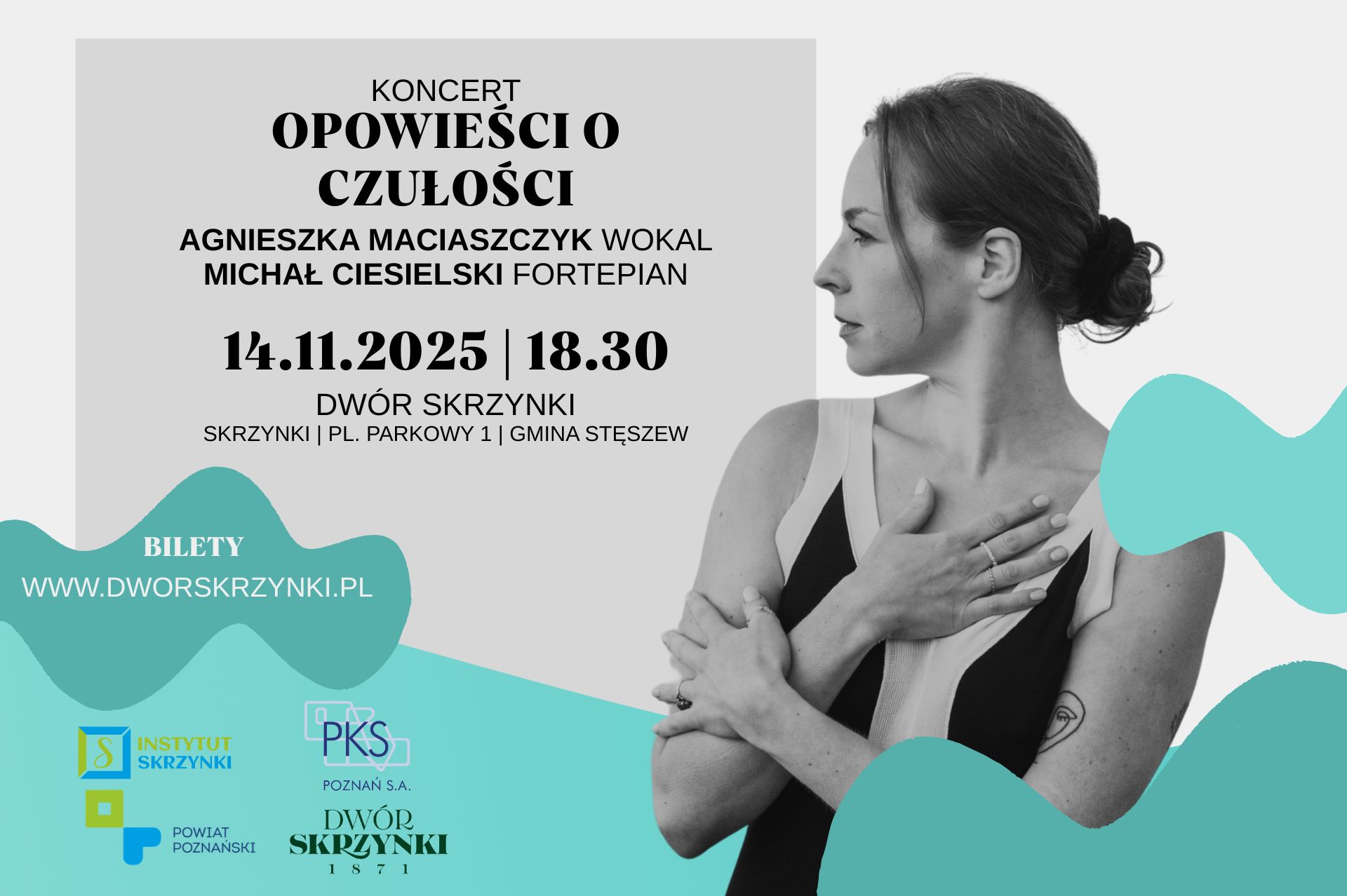 Plakat koncertu w Skrzynkach