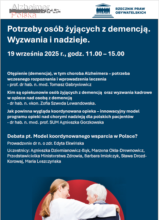 Plakat o konferencji Alzheimer