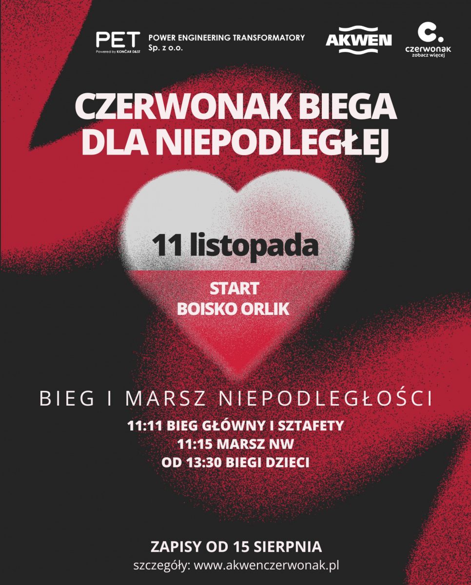 Plakat Czerwonak biega dla Niepodległej
