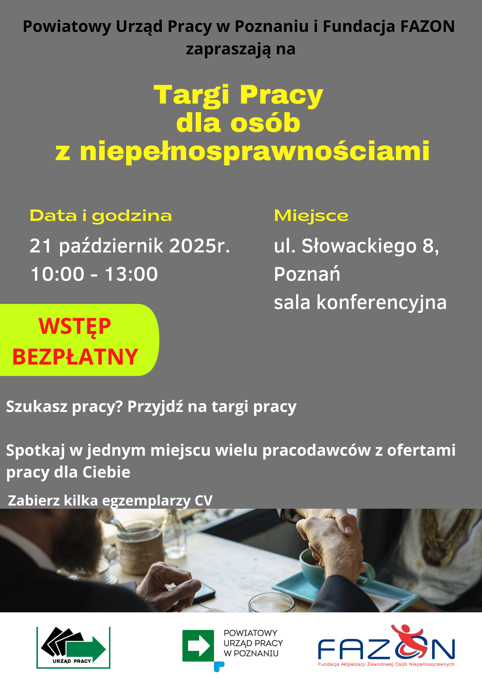 Plakat targów pracy