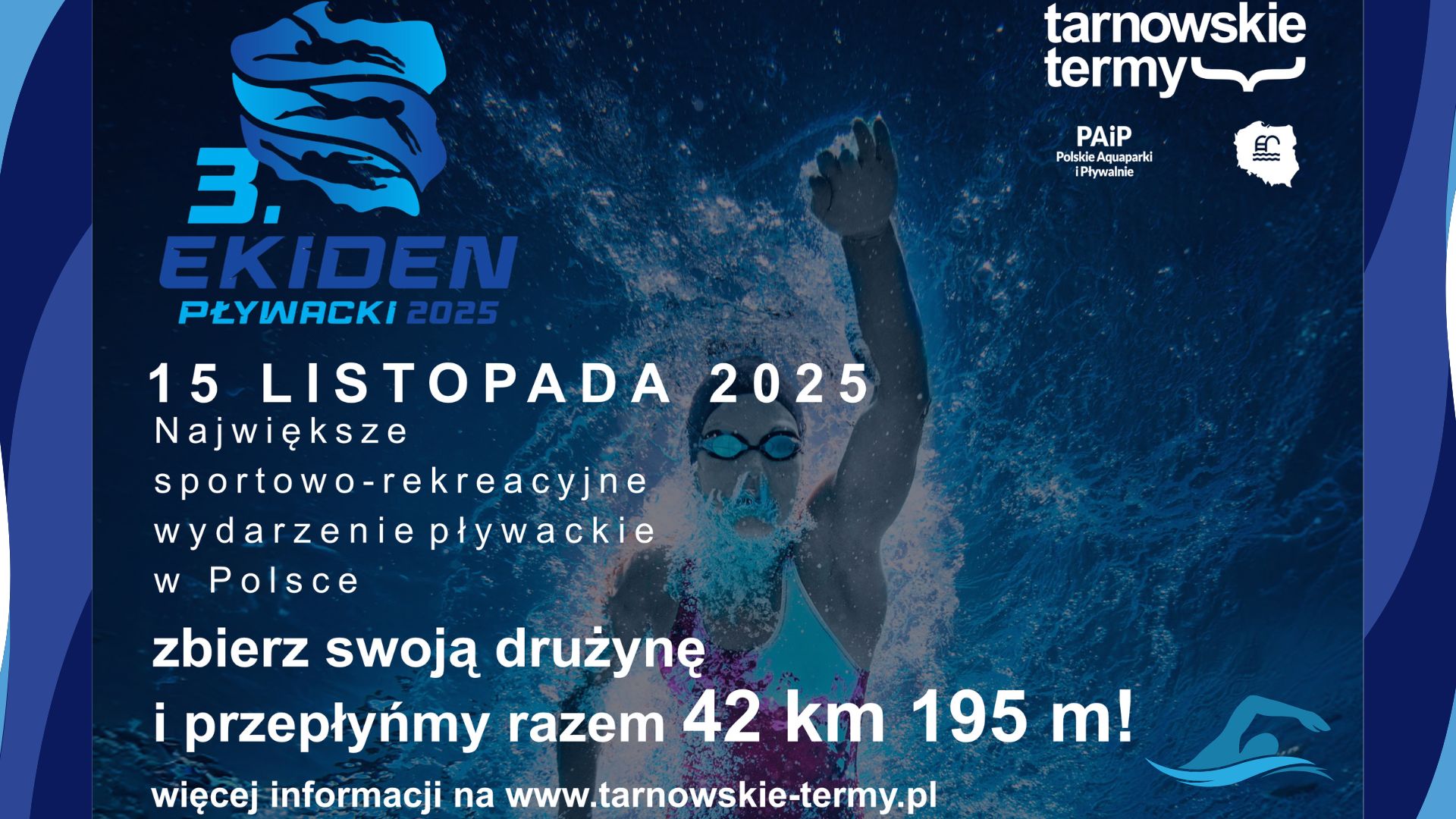 Plakat maratonu pływackiego