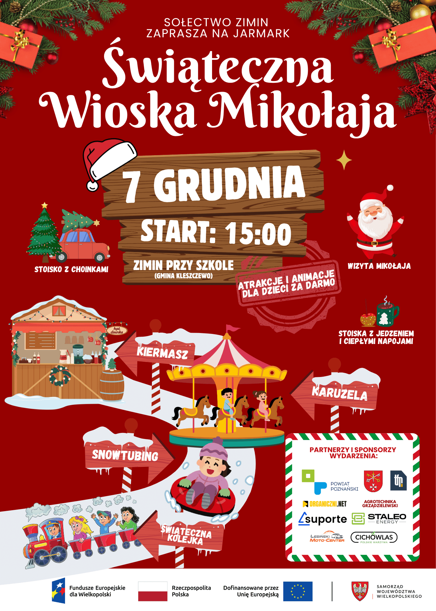 Plakat świątecznej krainy w ZIiinie