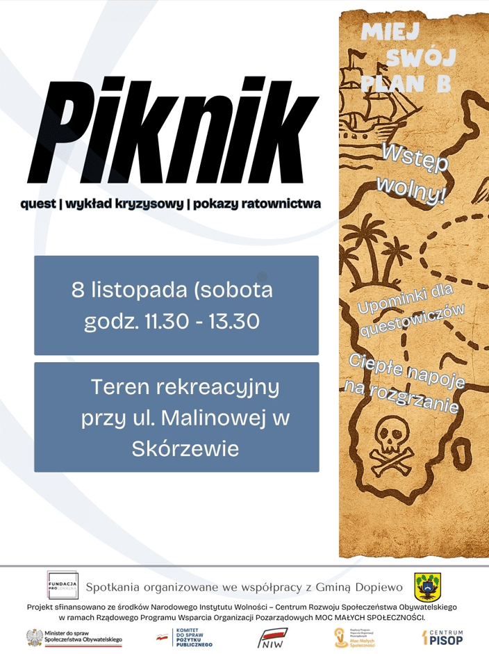 Plakat pikniku w Skórzewie