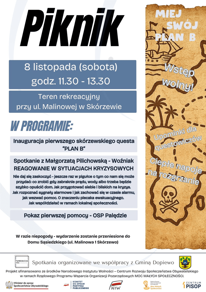 Plakat pikniku w Skórzewie