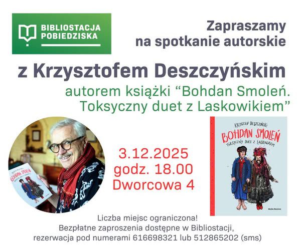 Plakat spotkania w Bibliostacji