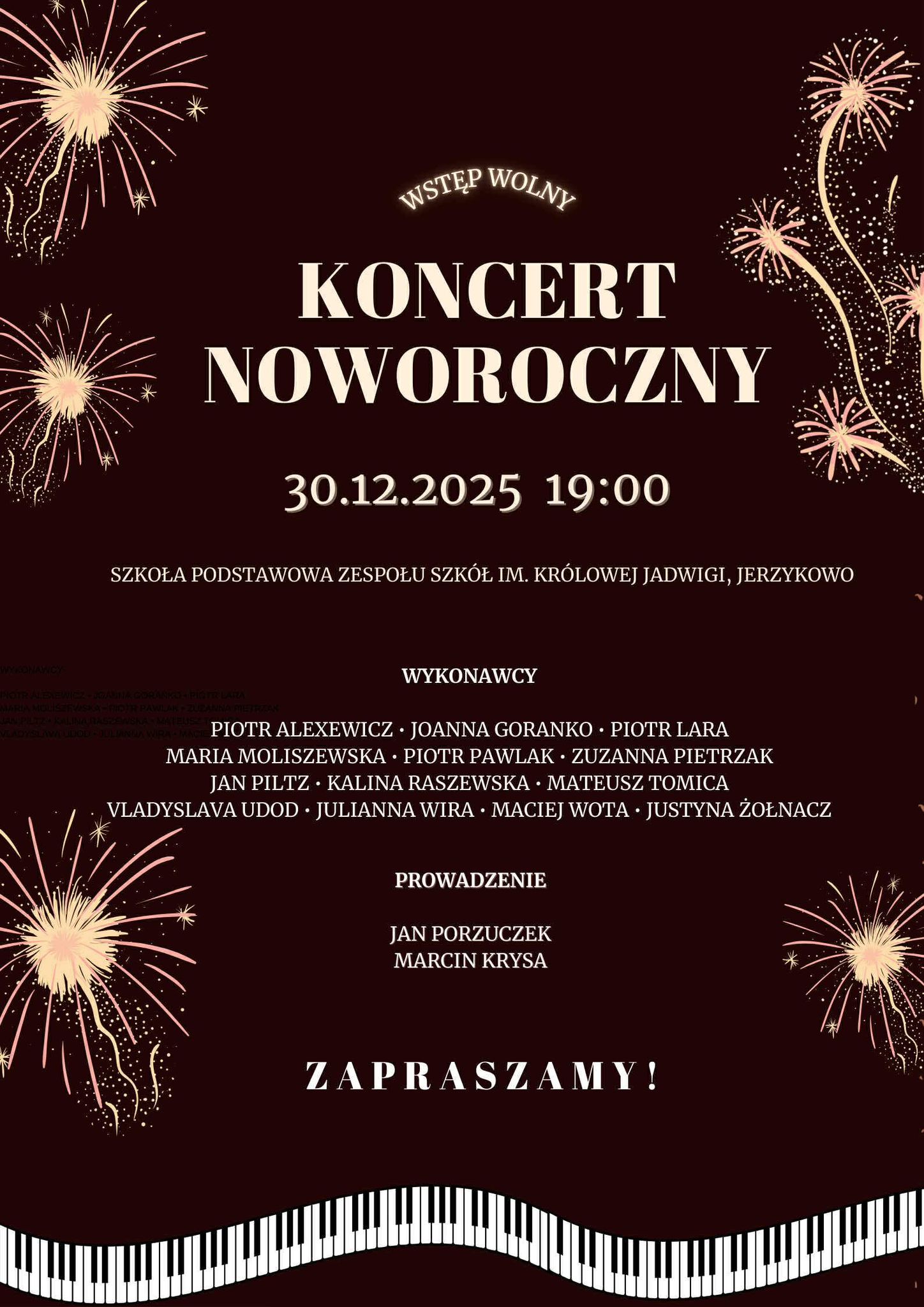 Plakat koncertu w Jerzykowie