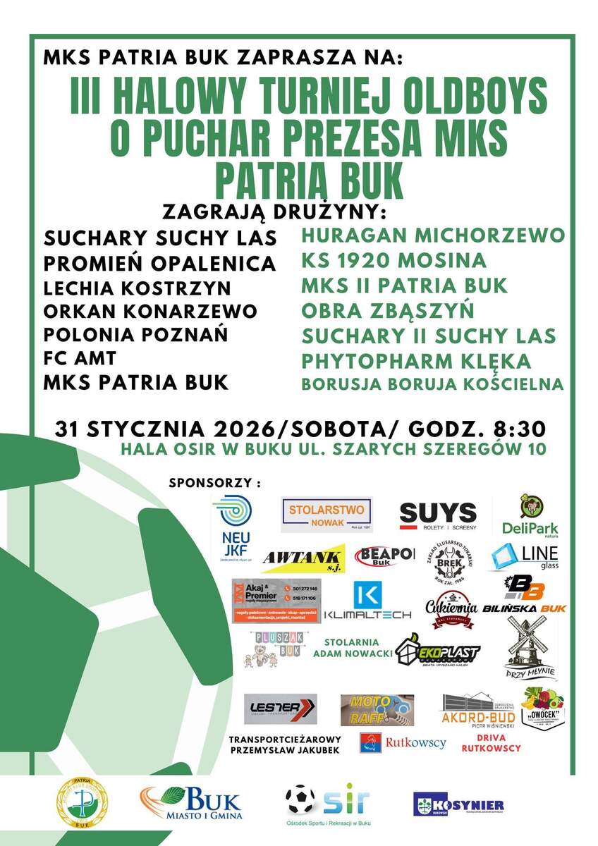 Plakat turnieju w Buku