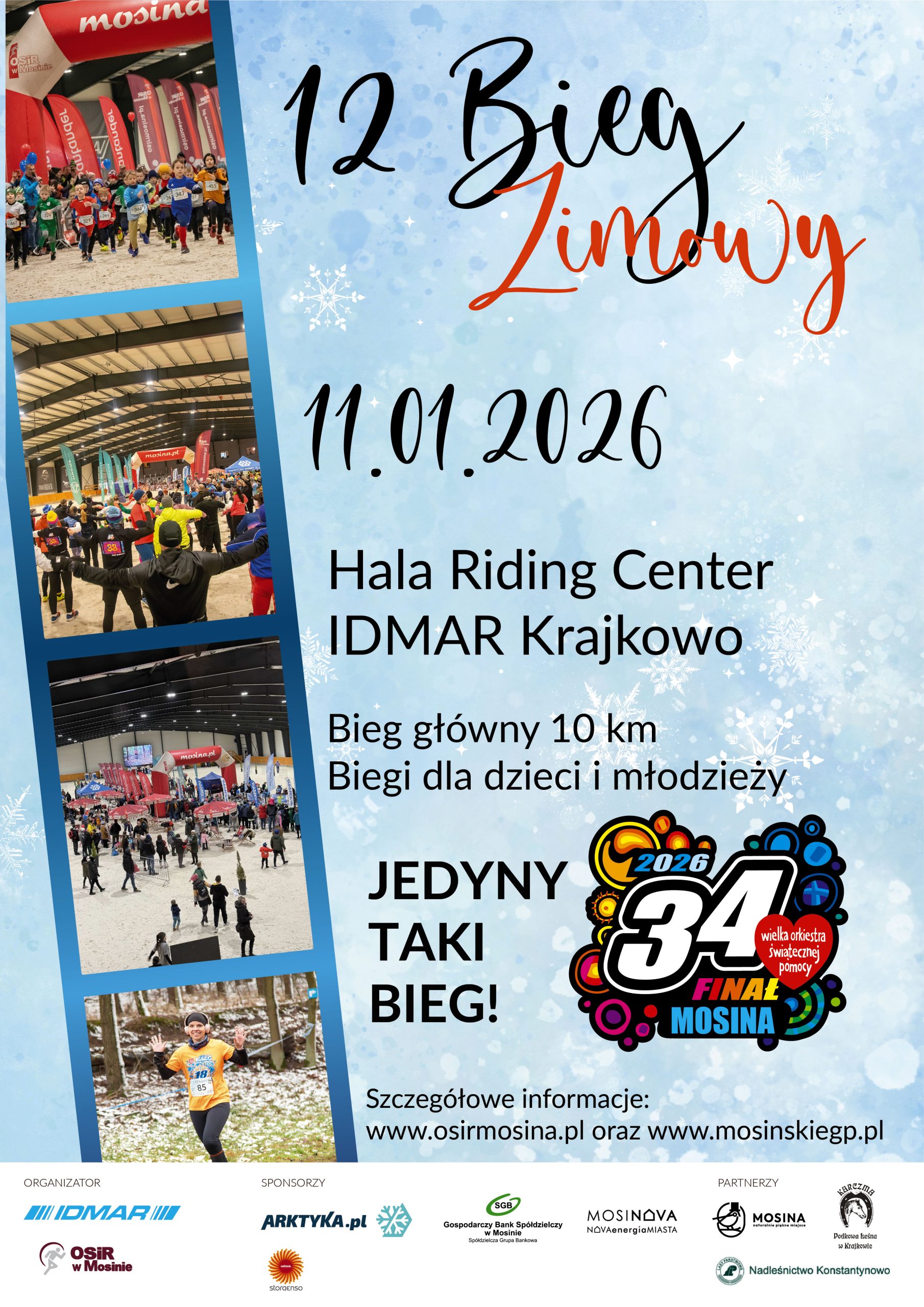 Plakat Biegu Zimowego w Mosinie